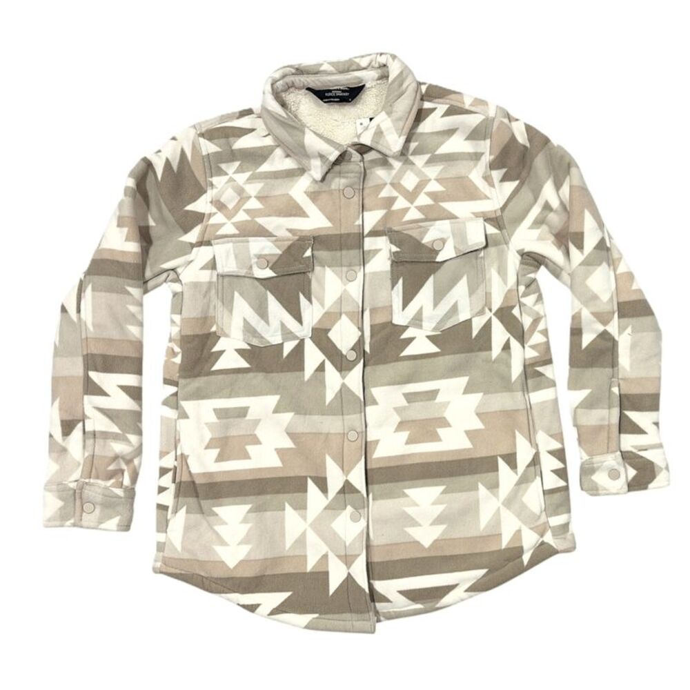 Member's Mark Womens Fleece Shacket, Sherpa Lined for Added Warmth - Taupe - Picture 1 of 2